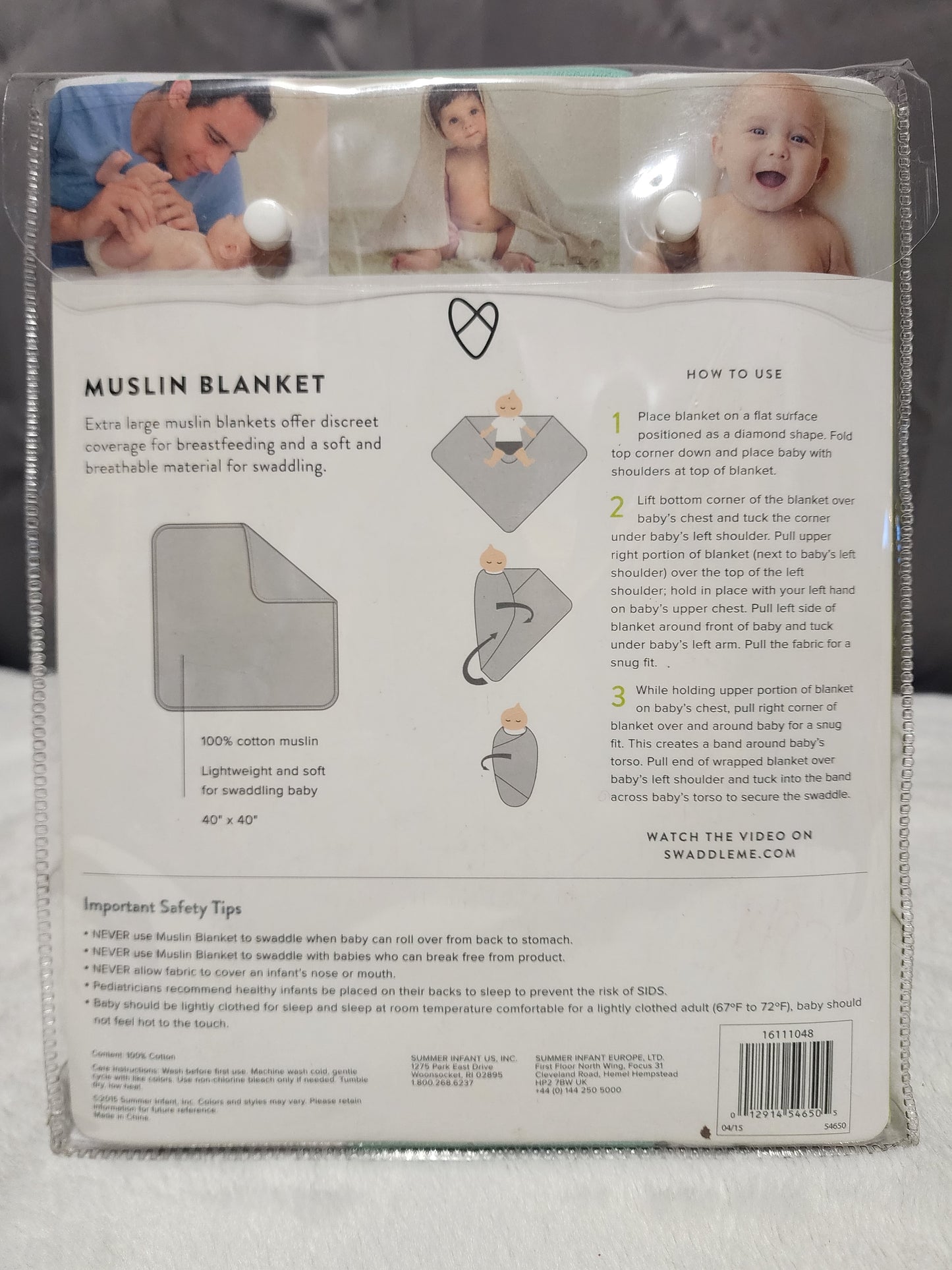 3 pack Muslin swaddle blankets