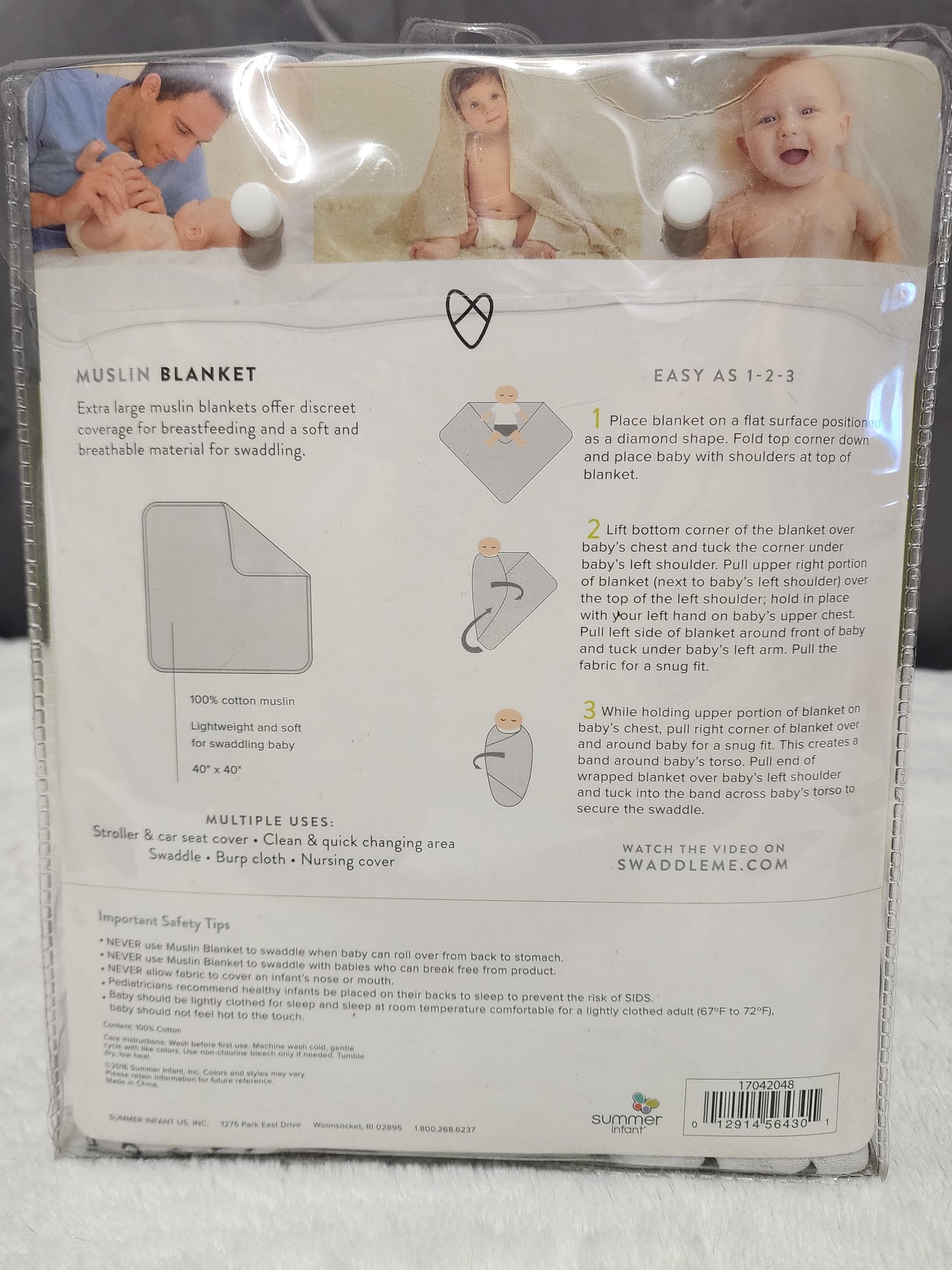 3 pack Muslin swaddle blankets