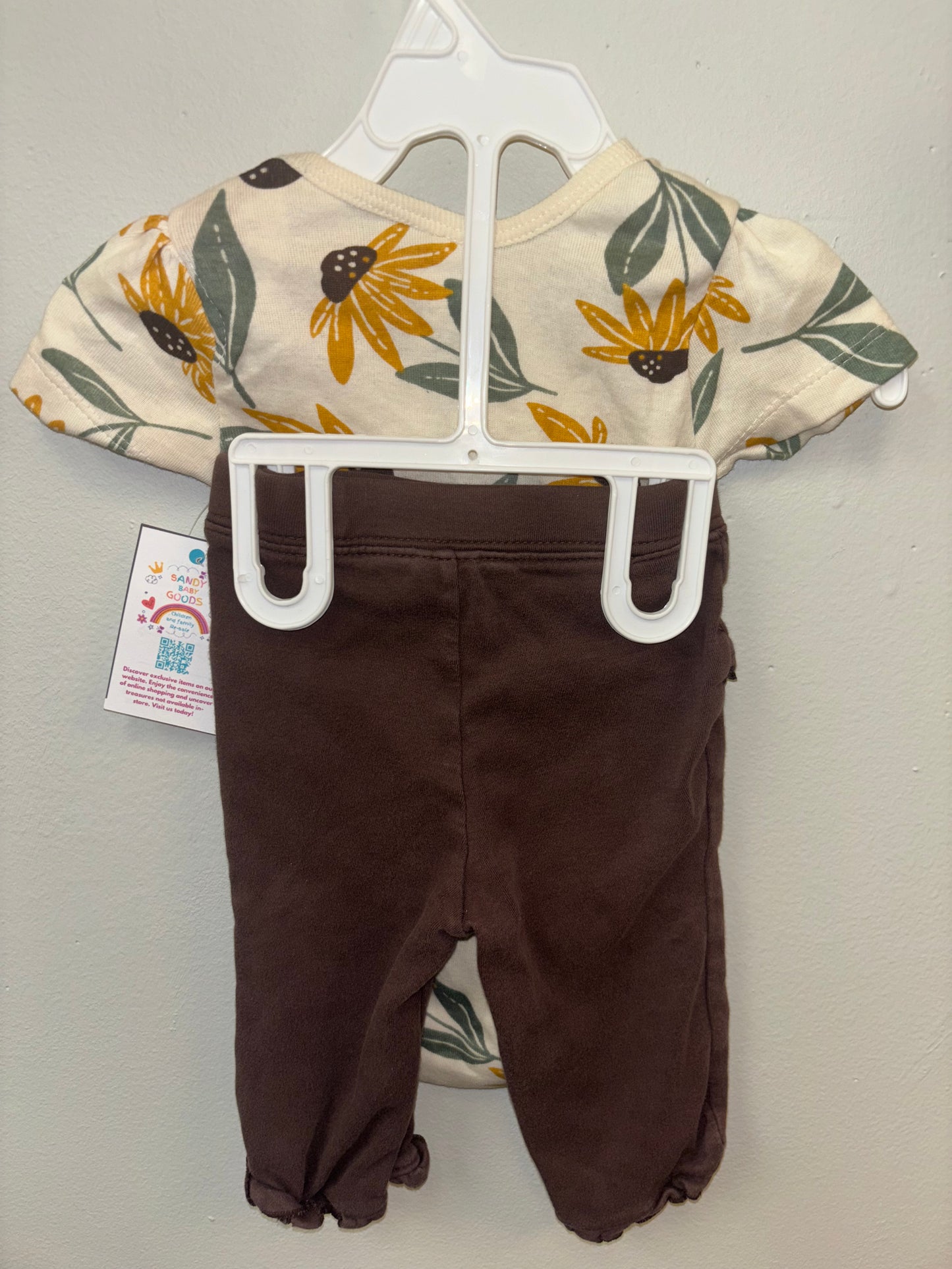 Girls sunflower set 6/9m