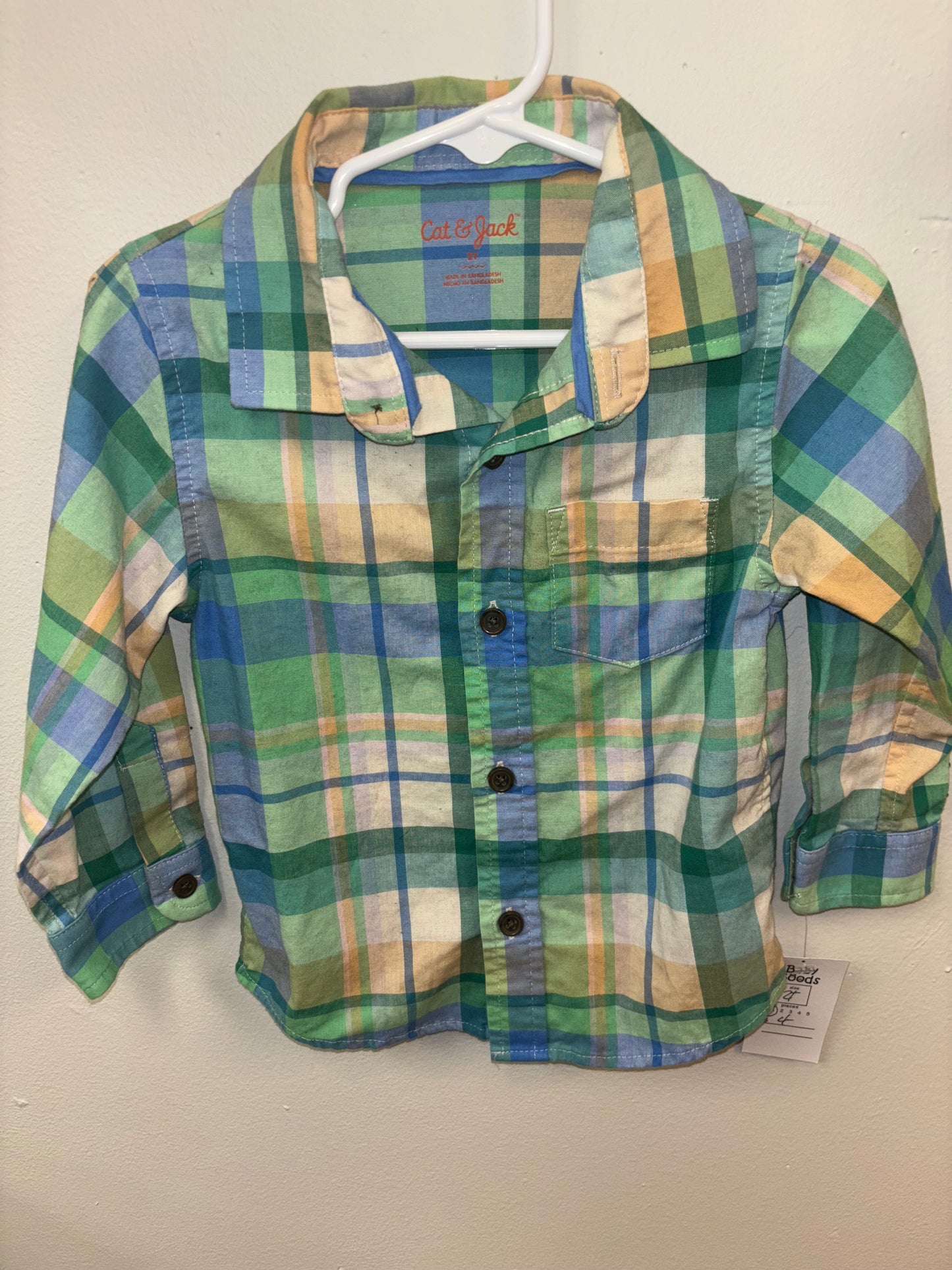 Boys Cat and Jack button up 2T