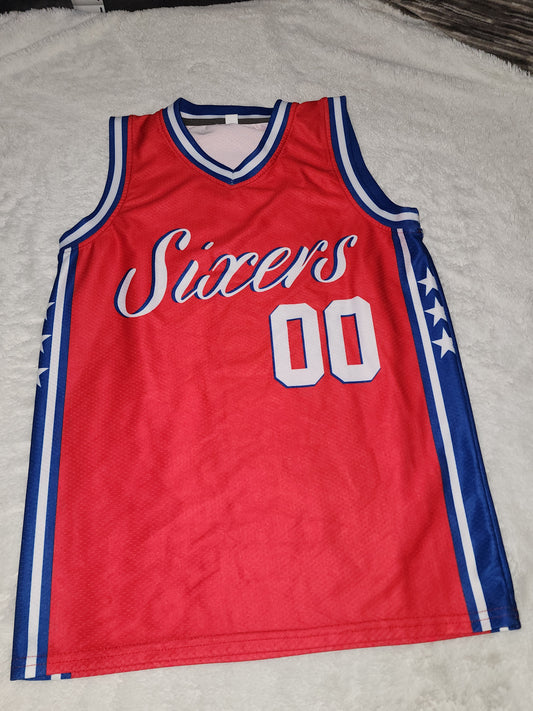 Sixers customized 00 Jersey L