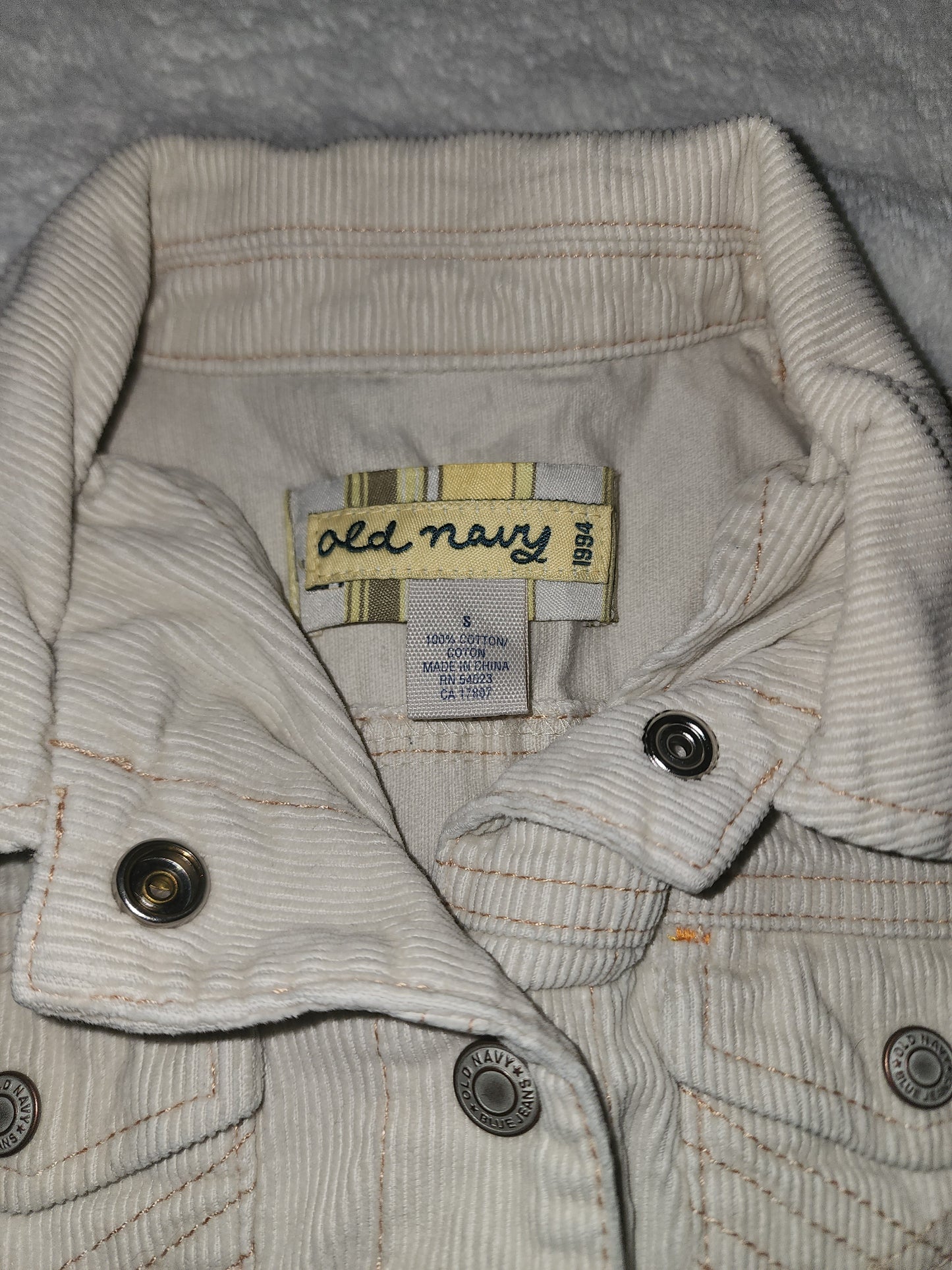 Beige corduroy Girls Jacket 4/5T