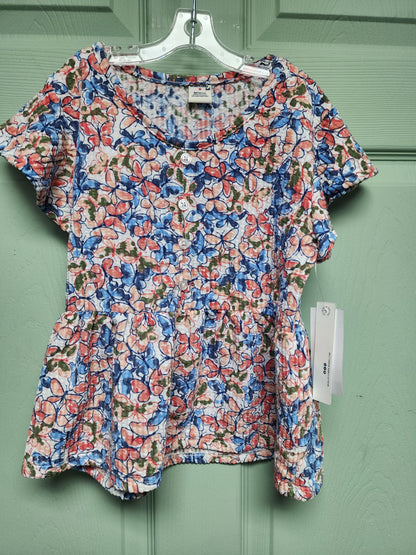 Girls 10/12 butterfly shirt