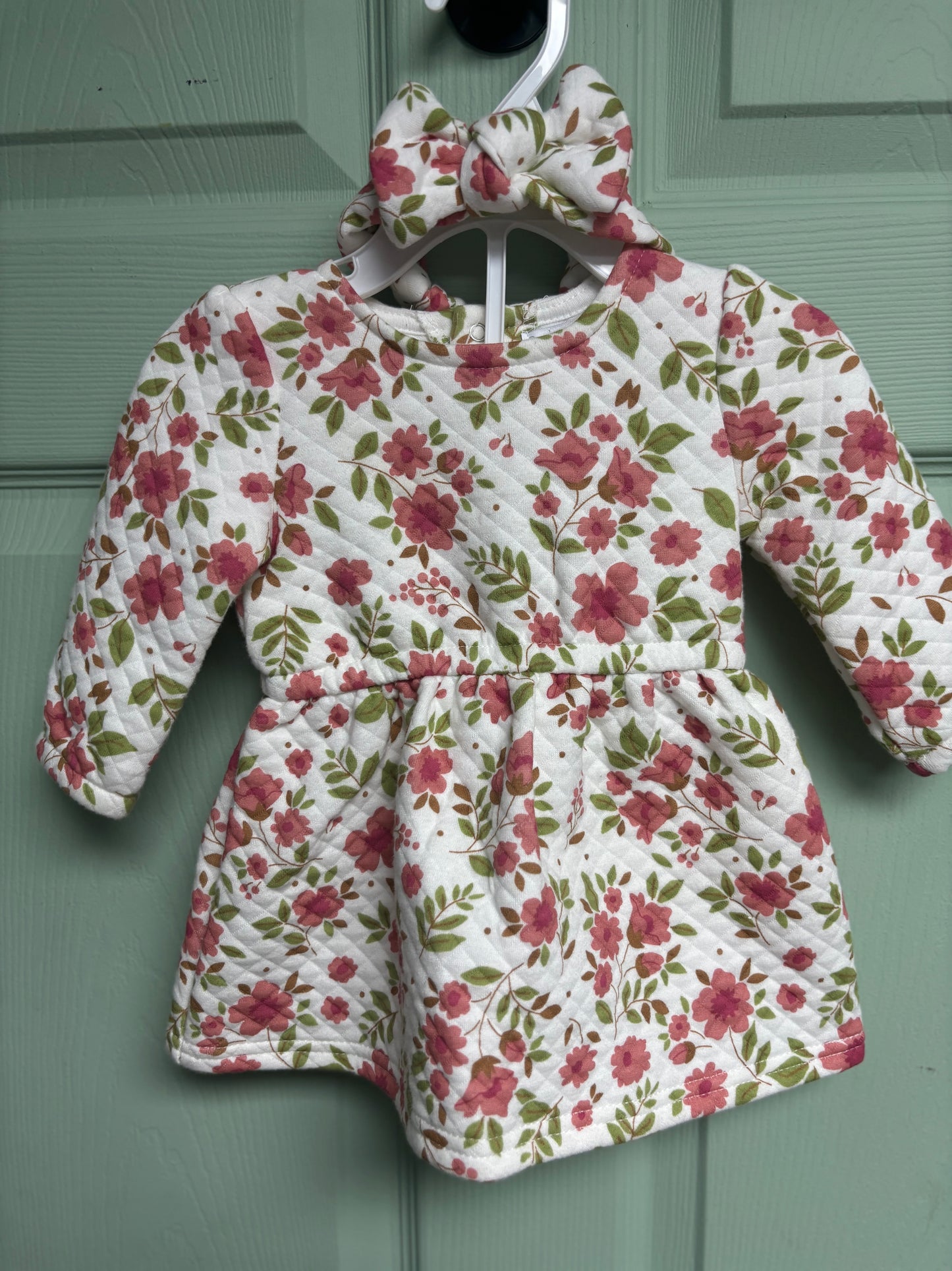 Girls floral dress with leggings 0/3m