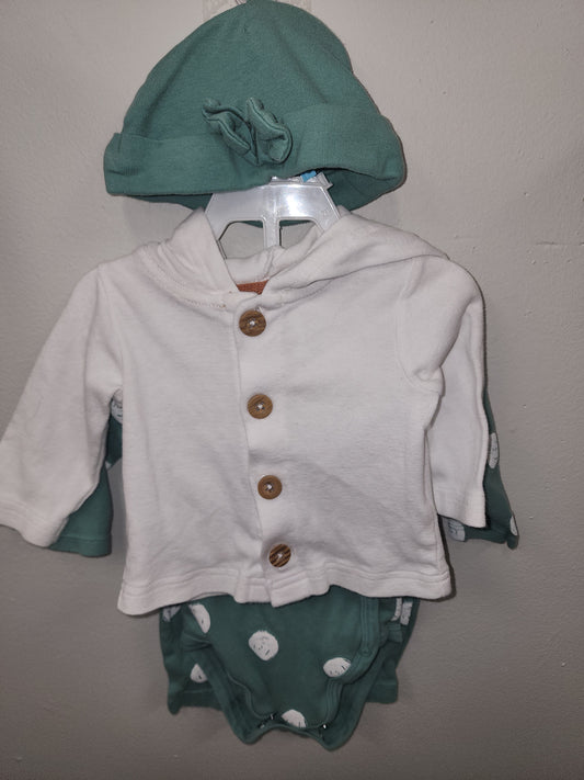 3 pc 3month set with hat