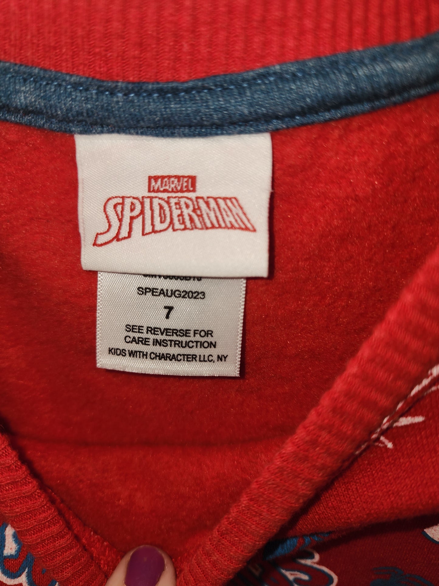 Spiderman sweater size 7